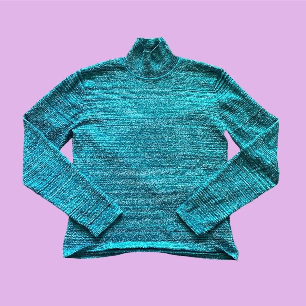 Y2K STRIPE TURTLENECK SWEATER